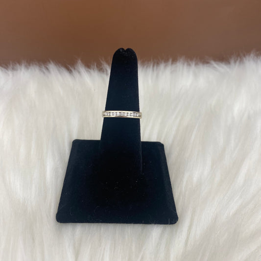 14K White Gold Diamond Luxury Engagement Ring 0.40Ct / 3.2gr / Size 6.5