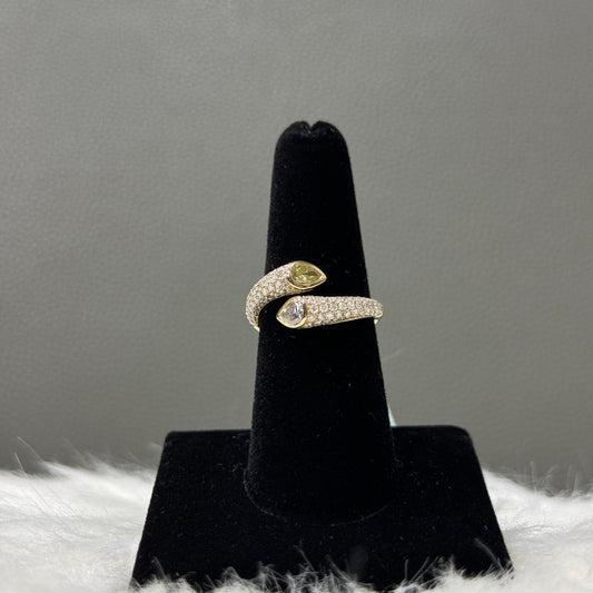 14K Yellow Gold Diamond Luxury Ring 1.42Ct Dia / 3.7gr / Size 8