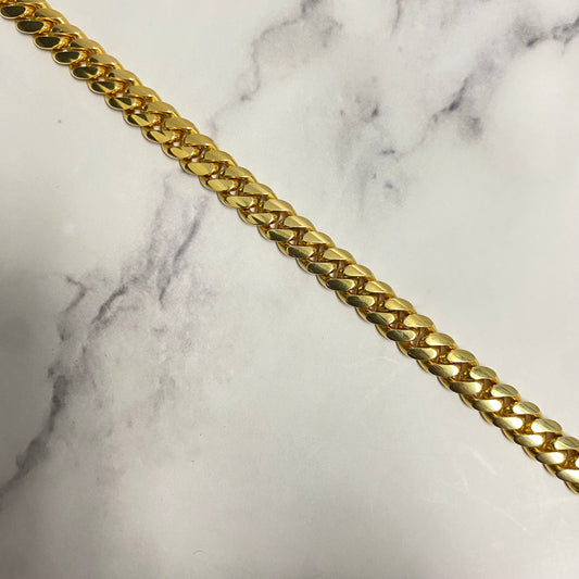 10K Yellow Gold Cuban Links / 60gr / 7.3mm / 16.5in
