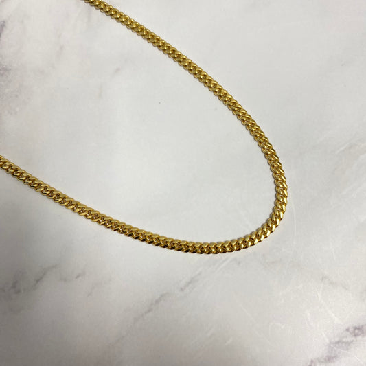 10K Yellow Gold Micro Cuban / 18.3gr / 3.4mm / 22in