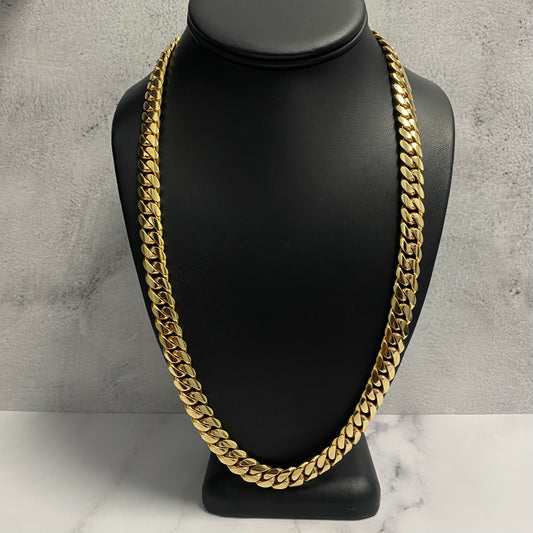 10K Yellow Gold Cuban Links / 175.8gr / 10.3mm / 24in