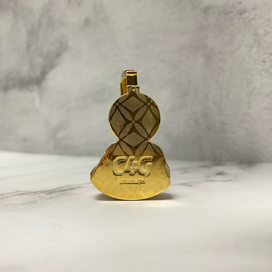 10K Yellow Gold San Judas Pendant 0.56Ct Lab Dia / 55.1gr / 3in