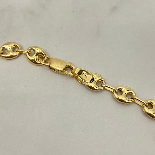 18K Yellow Gold Gc Baby Name Bracelet / 3.2gr / 4.8mm / 7in