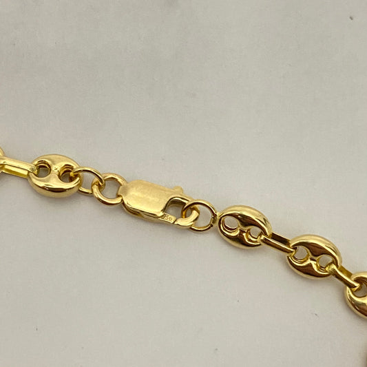 18K Yellow Gold Gc Baby Name Bracelet / 2.3gr / 4.3mm / 5 3/4in