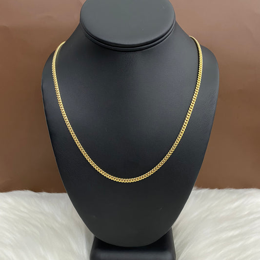 14K Yellow Gold Micro Cuban / 20gr / 3.2mm / 22in