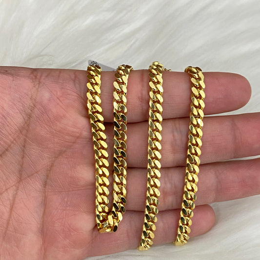 14K Yellow Gold Micro Cuban / 48.4gr / 5.6mm / 18in