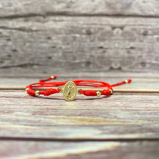 18K Yellow Gold Tejida Baby Divine Child-Smooth Balls Bracelet Adjustable / 0.75gr