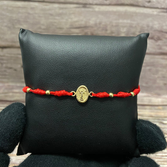 18K Yellow Gold Tejida Baby Divine Child-Smooth Balls Bracelet Adjustable / 0.75gr