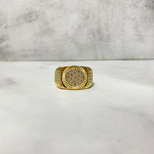 14K Yellow Gold Diamond Rx Type Ring 1.46Ct Dia / 10.72gr / Size 10