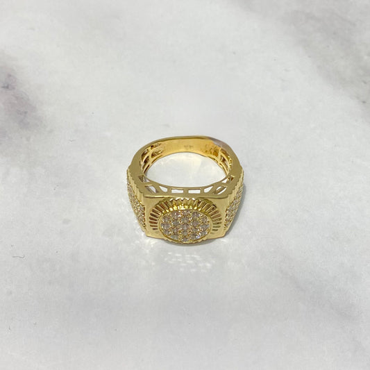 14K Yellow Gold Diamond Rx Type Ring 1.46Ct Dia / 10.72gr / Size 10