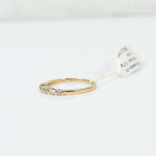 14K Yellow Gold Diamond Fashion Engagement Ring Ct Dia / 1.7gr / Size 7