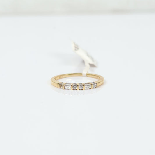 14K Yellow Gold Diamond Fashion Engagement Ring Ct Dia / 1.7gr / Size 7