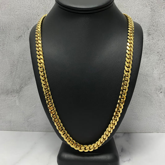 10K Yellow Gold Cuban Links / 132.2gr / 8.6mm / 24.5in