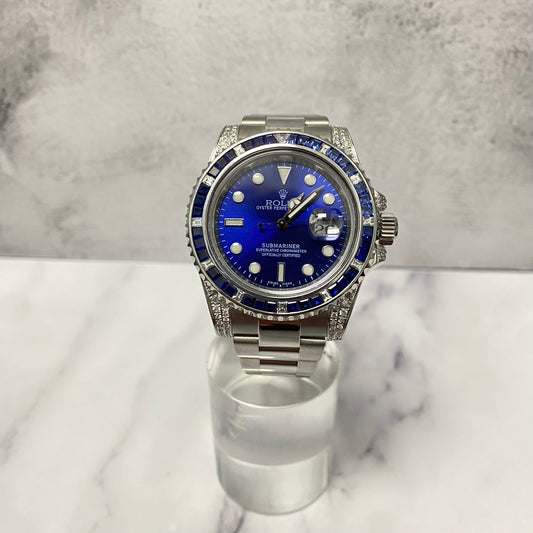 Rolex Submariner Blue Face Diamond/Sapphire 2017