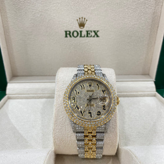 Rolex 36Mm Bustdown Two Tone 2005 Date Just