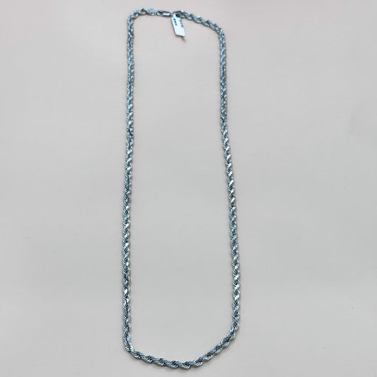 10K White Gold Rope Chain / 42.6gr / 26in