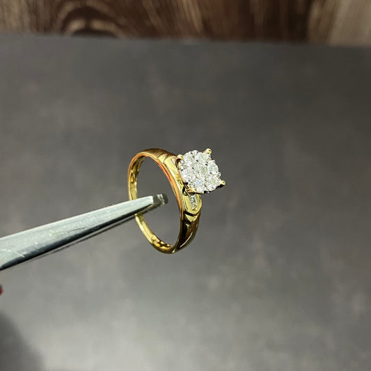 14K Yellow Gold Diamond Luxury Trio Set Engagement Ring 0.48Ct Dia / 7.94gr / Size 10M / 7WM