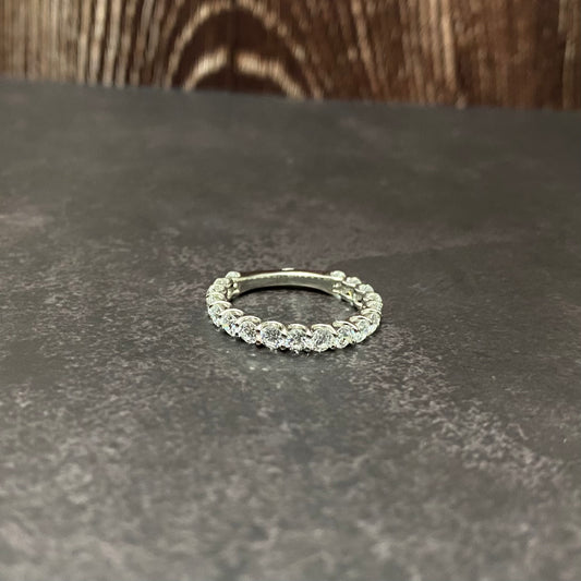 14K White Gold Lab Diamond Anniversary Engagement Ring 1.80Ct Lab Dia Vs / 2.24gr / Size 7