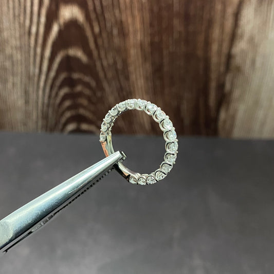 14K White Gold Lab Diamond Anniversary Engagement Ring 1.80Ct Lab Dia Vs / 2.24gr / Size 7