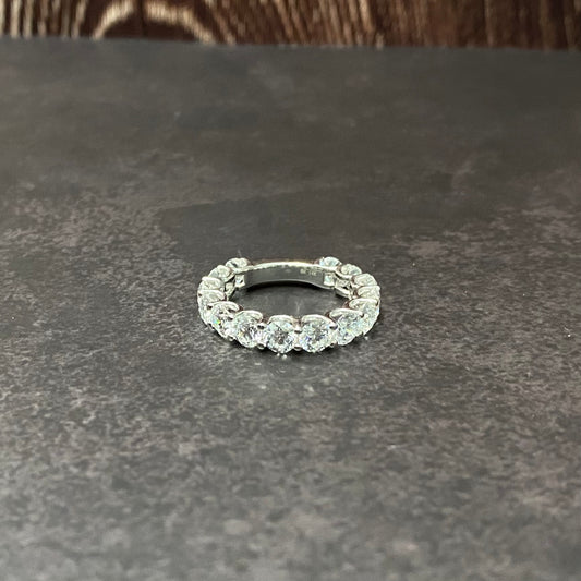 14K White Gold Lab Diamond Anniversary Engagement Ring 4.49Ct Lab Dia Vs / 4.24gr / Size 6.5