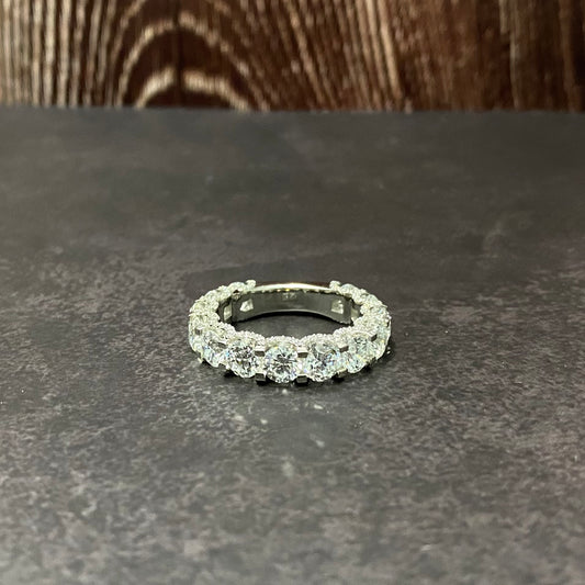 14K White Gold Lab Diamond Anniversary Engagement Ring 7.29Ct Lab Dia Vs / 9.28gr / Size 9 3/4