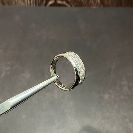 14K White Gold Lab Diamond Luxury Engagement Ring 1.92Ct Lab Dia Vs / 8.47gr / Size 10