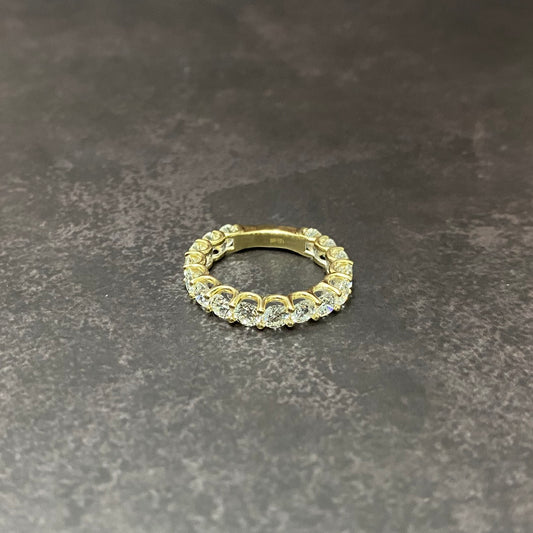 14K Yellow Gold Lab Diamond Anniversary Engagement Ring 3.11Ct Lab Dia Vs / 3.72gr / Size 7