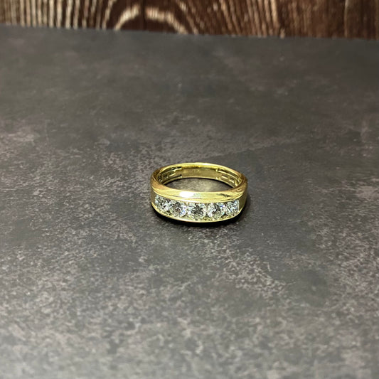 14K Yellow Gold Lab Diamond Luxury Engagement Ring 1.50Ct Lab Dia Vs / 8.1gr / Size 9 3/4