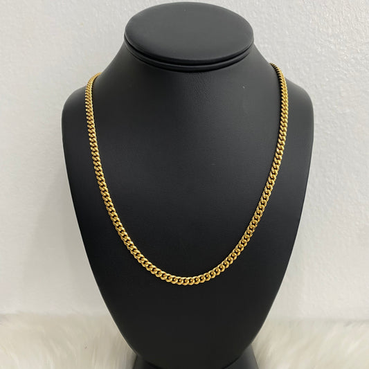 14K Yellow Gold Micro Cuban / 40gr / 4.5mm / 24in