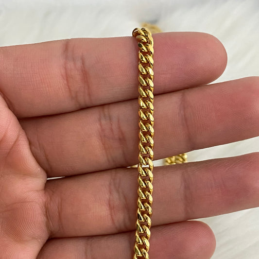 14K Yellow Gold Micro Cuban / 40gr / 4.5mm / 24in