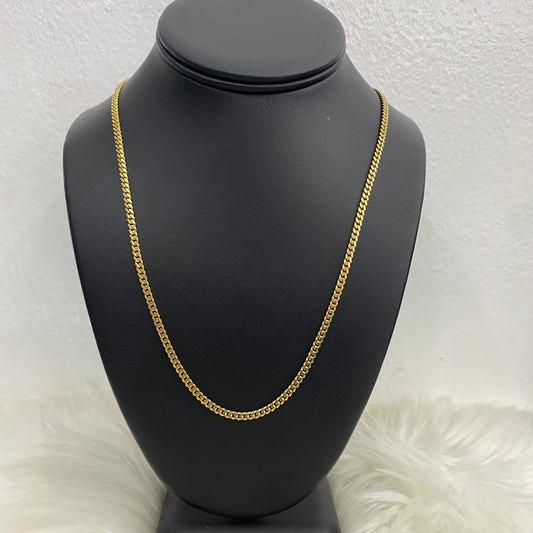 10K Yellow Gold Micro Cuban / 16.8gr / 3.1mm / 22in