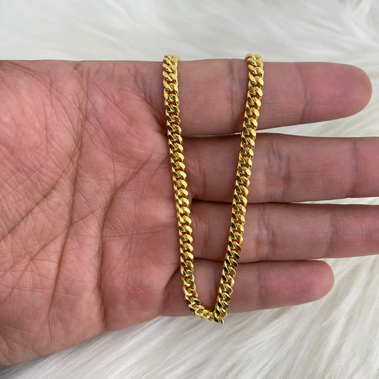 10K Yellow Gold Micro Cuban / 39gr / 5.2mm / 20in