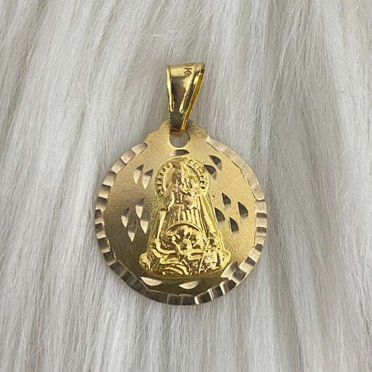 10K Yellow - White Gold Santa Barbara Pendant / 3.7gr / 1.5in