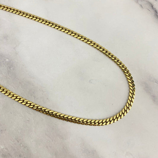 14K Yellow Gold Micro Cuban / 41.49gr / 5mm / 20in