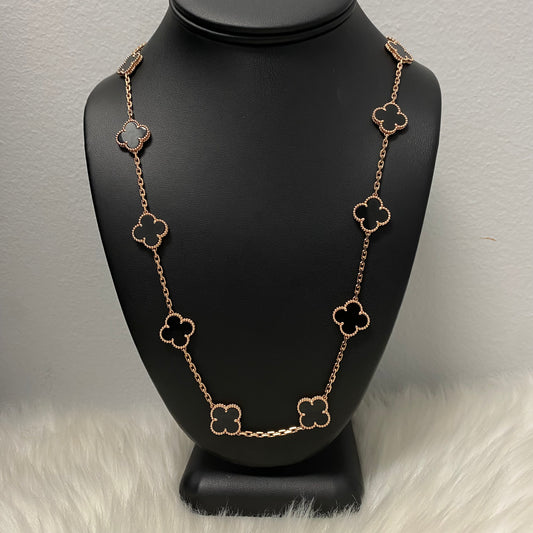 18K Rose Gold Van Cleef Black Chain / 42.7gr / 2.2mm / 34in