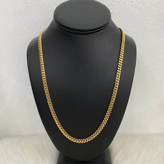 14K Yellow Gold Micro Cuban / 53gr / 5.2mm / 24in