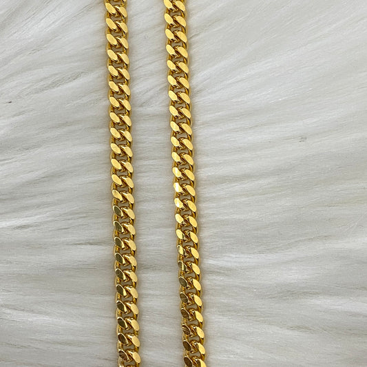 14K Yellow Gold Micro Cuban / 52.9gr / 5.2mm / 24in