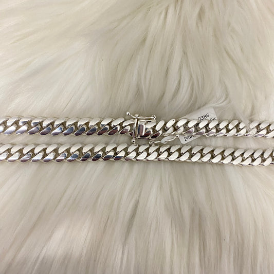 Silver Cuban Links / 154.31gr / 10.2mm / 24in
