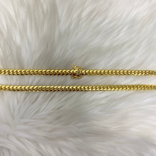 10K Yellow Gold Cuban Links / 94.21gr / 7.6mm / 20in