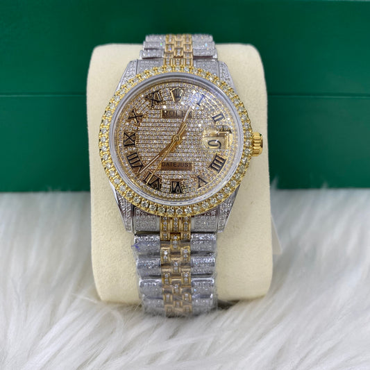 Rolex 36Mm Bustdown Two Tone Diamond