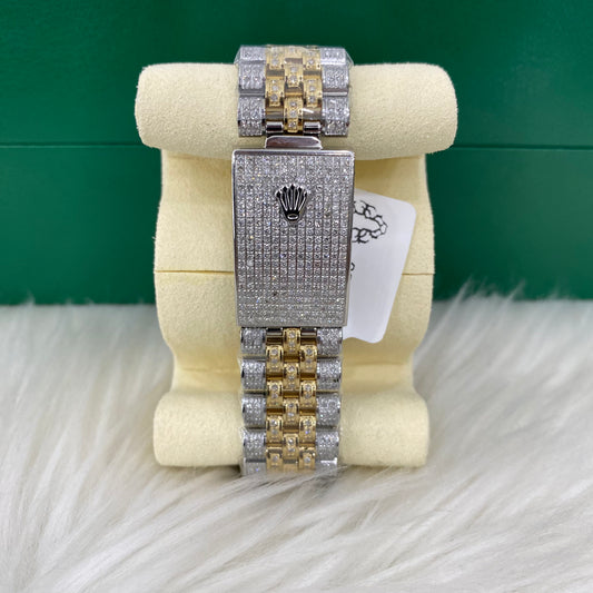 Rolex 36Mm Bustdown Two Tone Diamond