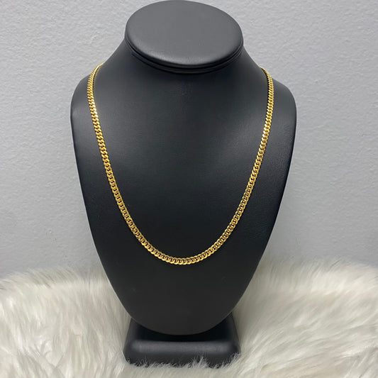 10K Yellow Gold Micro Cuban / 21.1gr / 4.2mm / 18in