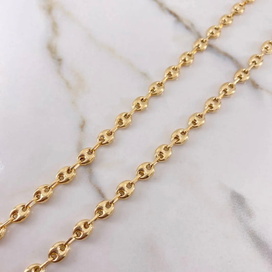 18K Yellow Gold Gc Link Chain / 11.8gr / 5.3mm / 26in