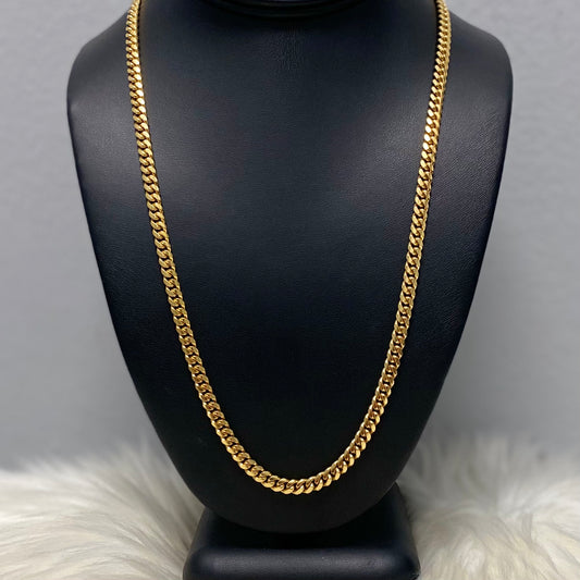 14K Yellow Gold Micro Cuban / 50.6gr / 5mm / 24in