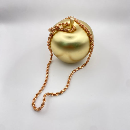 10K Rose Gold Rope Chain / 20gr / 3.5mm / 18in