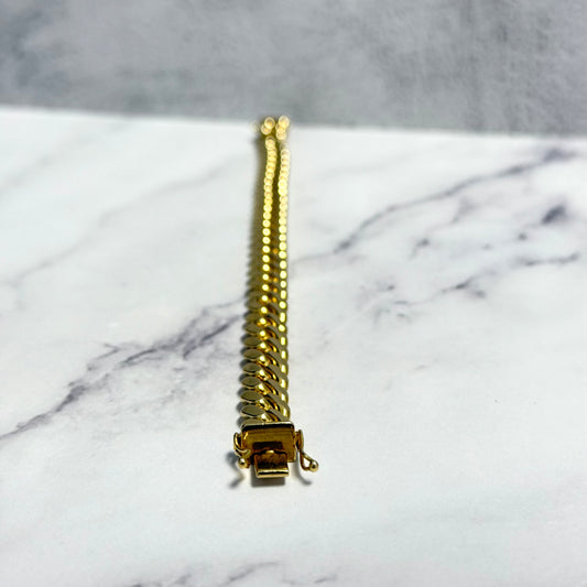 14K Yellow Gold Cuban Links Bracelet / 38.6gr / 8.3mm / 7in
