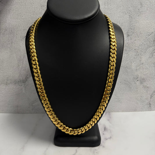 10K Yellow Gold Cuban Links / 187.4gr / 10mm / 28in