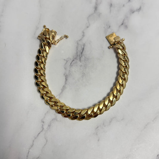 10K Yellow Gold Cuban Links Bracelet / 69.5gr / 10.6mm / 8 1/4in