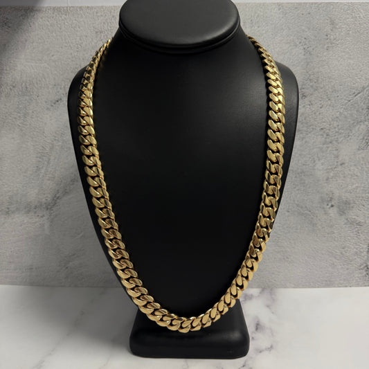 14K Yellow Gold Cuban Links / 193.6gr / 10mm / 24in