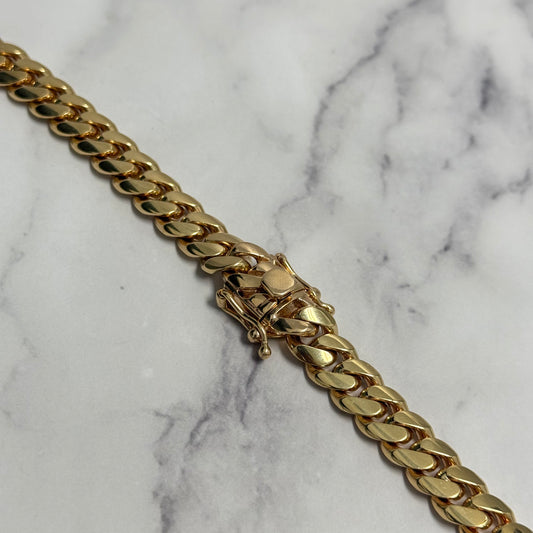 14K Yellow Gold Cuban Links / 221.2gr / 11mm / 24in